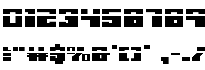 Micronian Expanded Laser Font OTHER CHARS