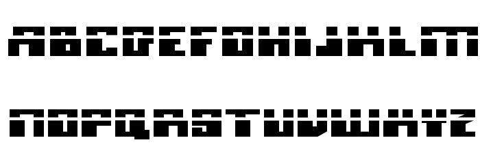 Micronian Expanded Laser Font LOWERCASE