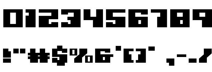 Micronian Expanded Font OTHER CHARS
