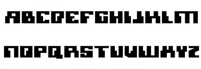 Micronian Expanded Schriftart Groß