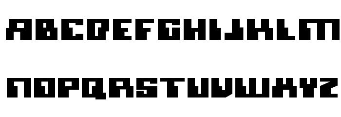 Micronian Expanded Font LOWERCASE