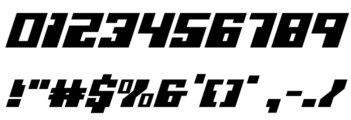 Micronian Italic Font OTHER CHARS