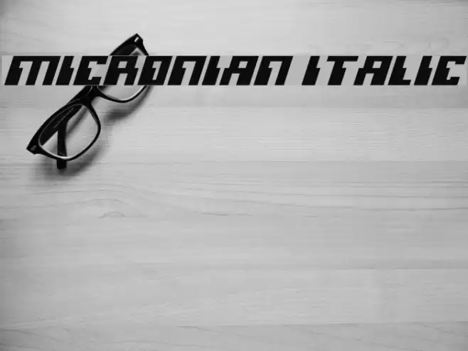 Micronian Italic خط examples