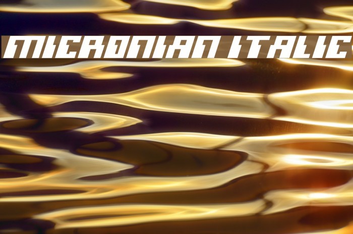 Micronian Italic Font examples