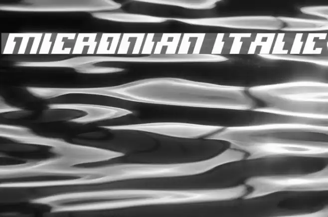 Micronian Italic خط examples