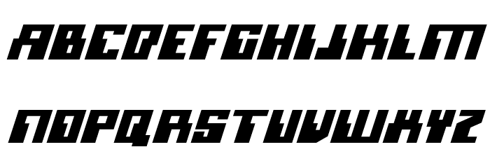 Micronian Italic Font LOWERCASE