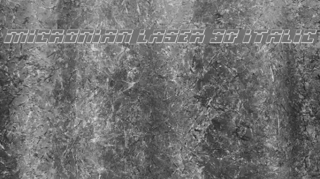 Micronian Laser 3D Italic フォント examples