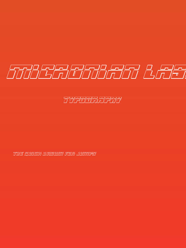 Micronian Laser 3D Italic Poster