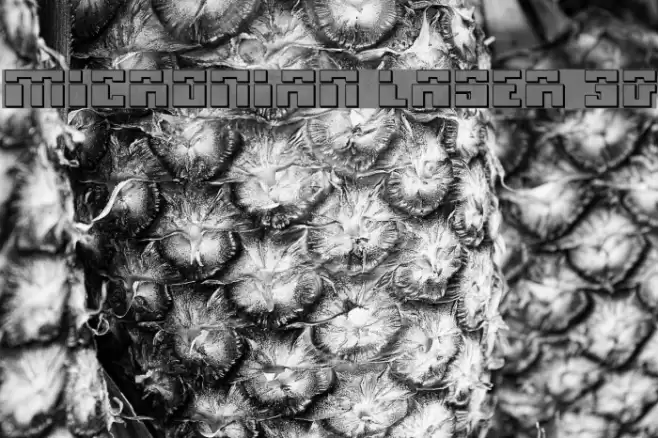 Micronian Laser 3D Font examples