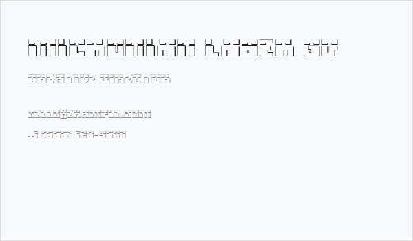 Micronian Laser 3D Business Card