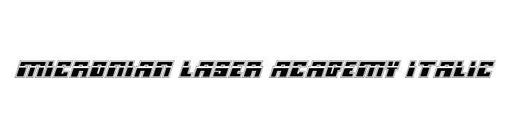 Micronian Laser Academy Italic  免费字体下载
