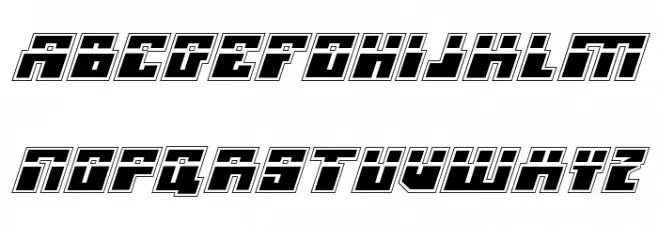 Micronian Laser Academy Italic Polices MAJUSCULES