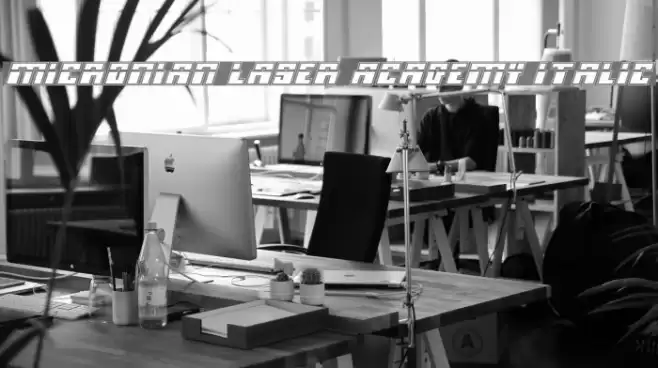Micronian Laser Academy Italic Font examples