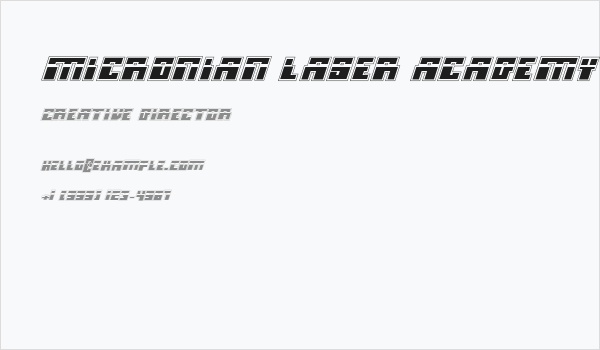 Micronian Laser Academy Italic Business Card