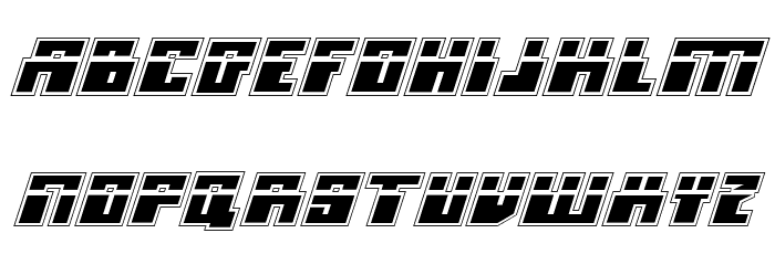 Micronian Laser Academy Italic Font LOWERCASE