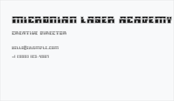 Micronian Laser Academy Business Card