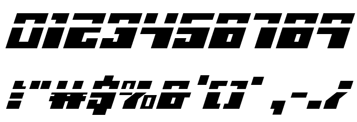 Micronian Laser Italic Schriftart Anderer Schreiben