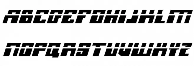 Micronian Laser Italic Caratteri MAIUSCOLE