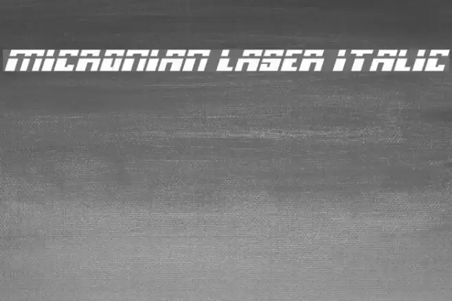 Micronian Laser Italic Font examples