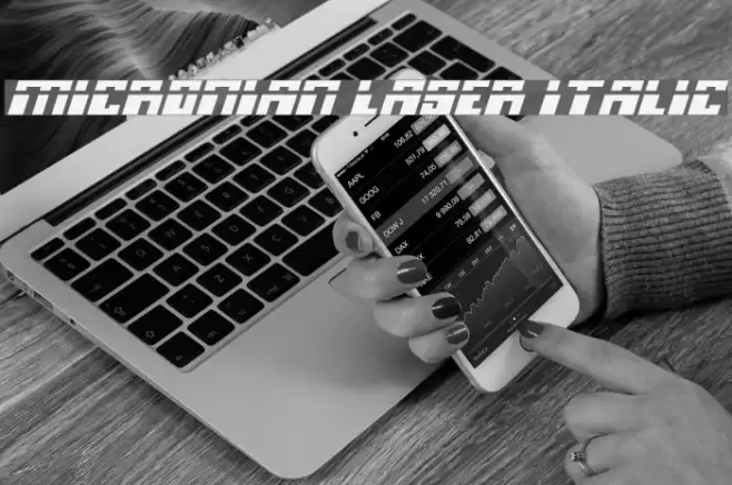 Micronian Laser Italic Font examples