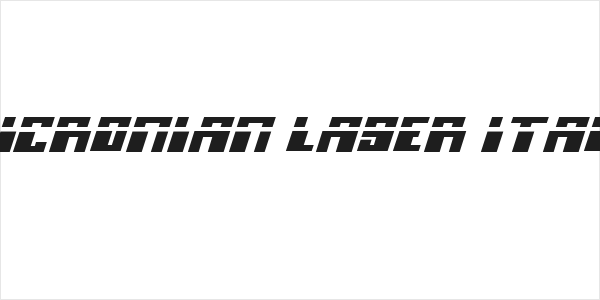 Micronian Laser Italic Logo