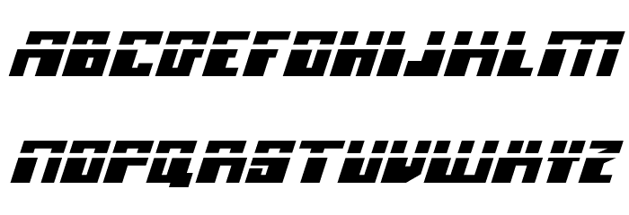 Micronian Laser Italic Schriftart Kleinbuchstaben