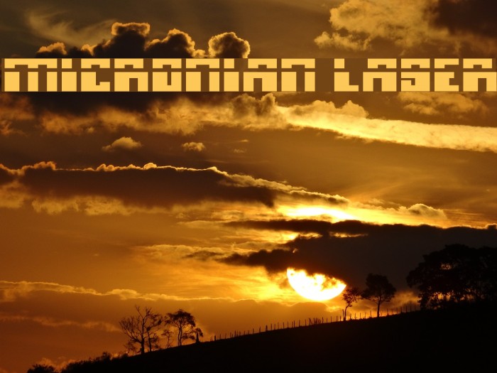 Micronian Laser Font examples