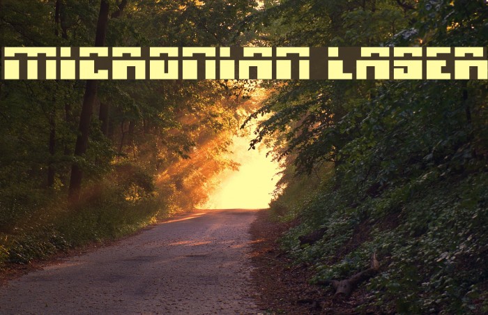 Micronian Laser Font examples