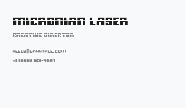 Micronian Laser Business Card