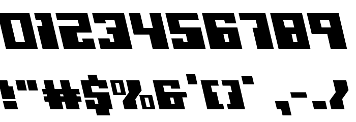 Micronian Leftalic Font OTHER CHARS