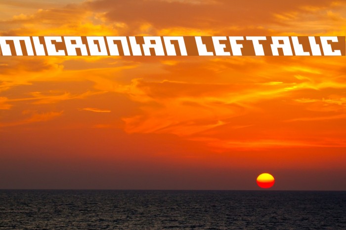 Micronian Leftalic Font examples