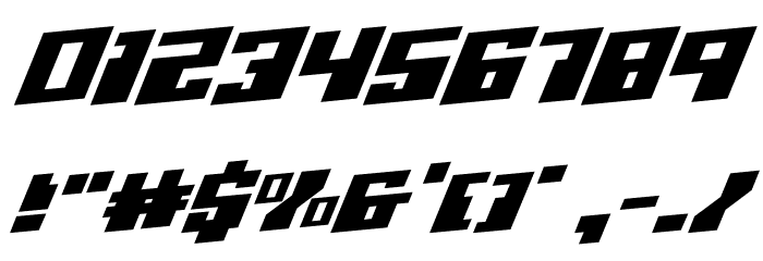 Micronian Rotalic Font OTHER CHARS