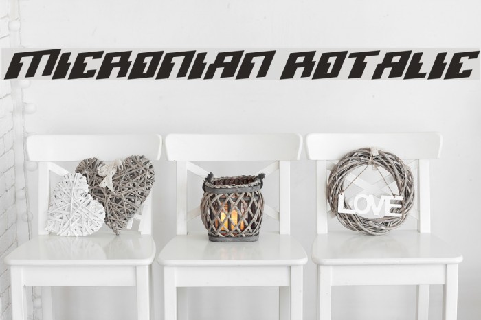 Micronian Rotalic Font examples