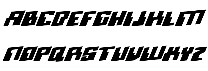 Micronian Rotalic Font LOWERCASE