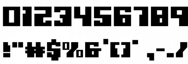 Micronian Font OTHER CHARS