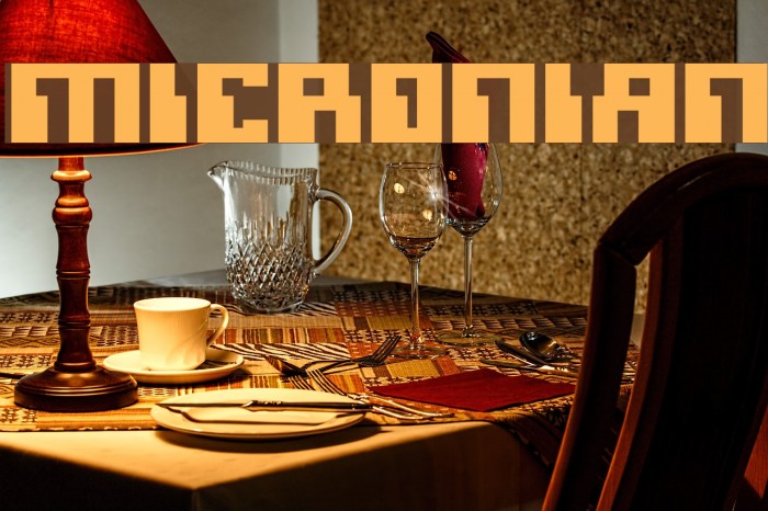 Micronian Schriftart examples