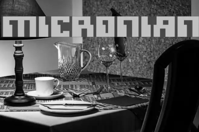 Micronian Font examples