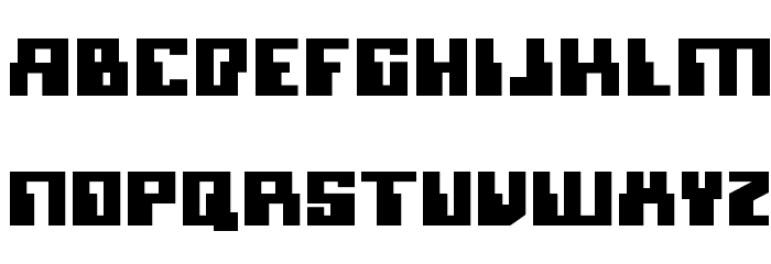 Micronian Schriftart Kleinbuchstaben