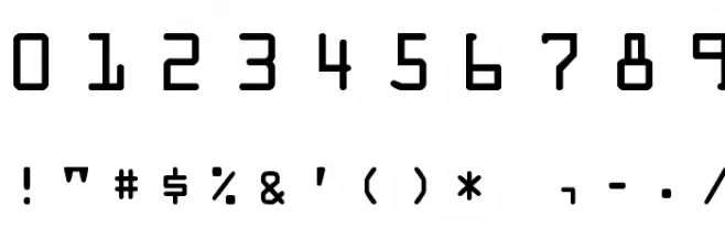 Microscan A Font OTHER CHARS