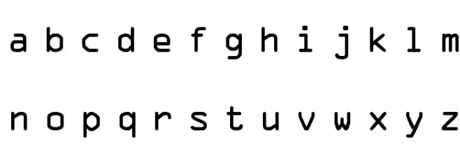Microscan A 字体 小写