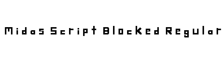 Midas Script Blocked Regular Font