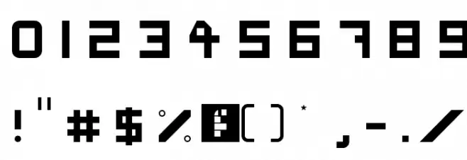 Midas Script Blocked Regular Font OTHER CHARS