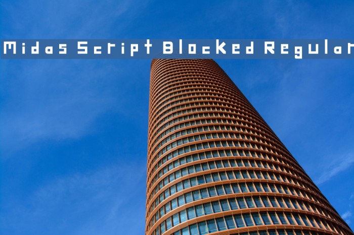 Midas Script Blocked Regular Font examples