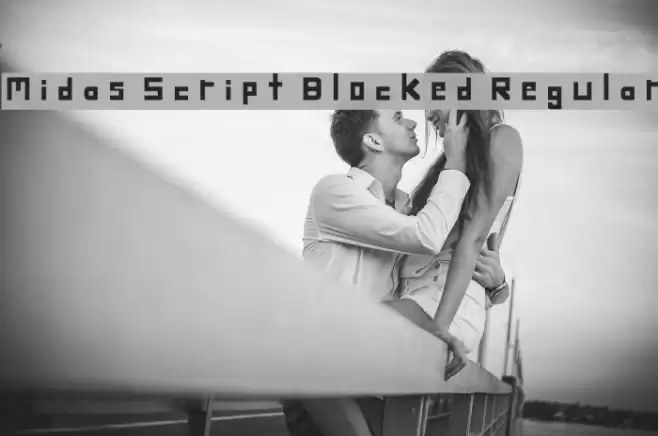 Midas Script Blocked Regular Font examples