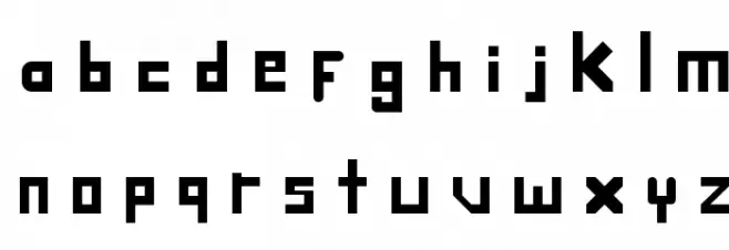 Midas Script Blocked Regular Schriftart Kleinbuchstaben