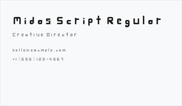 Midas Script Regular Business Card