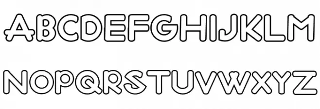 Midazzle Demo Outline Schriftart Groß