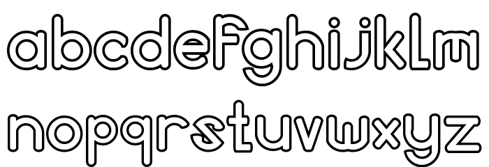 Midazzle Demo Outline Font LOWERCASE
