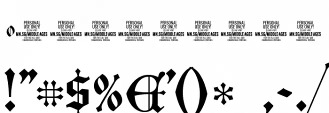 Middle Ages Deco PERSONAL USE Font OTHER CHARS