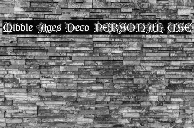 Middle Ages Deco PERSONAL USE Font examples